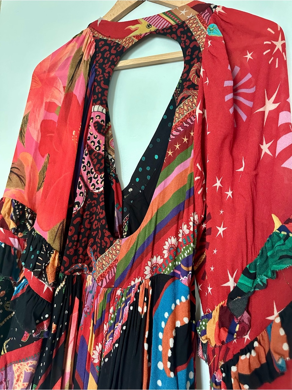 Farm Rio Mixed Print Button Front Maxi Dress Size XS - Picture 7 of 7